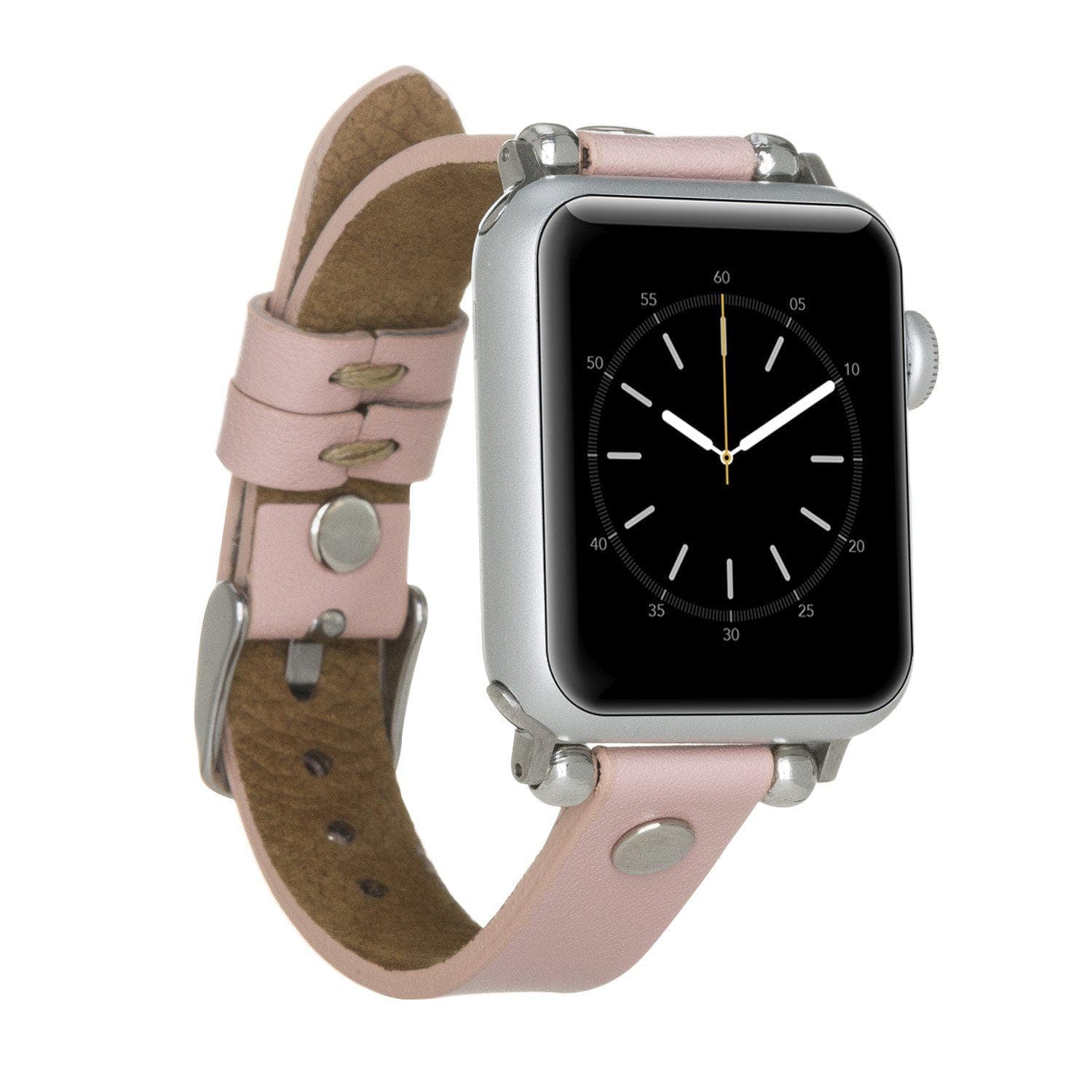 Lederarmbänder für Apple Watch – Ferro Silver Trok Style