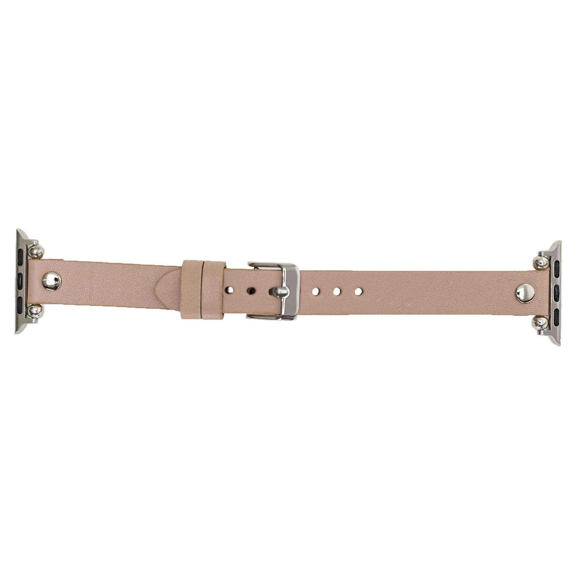Lederarmbänder für Apple Watch – Ferro Silver Trok Style