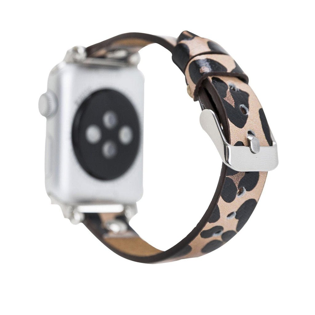 Lederarmbänder für Apple Watch – Ferro Silver Trok Style