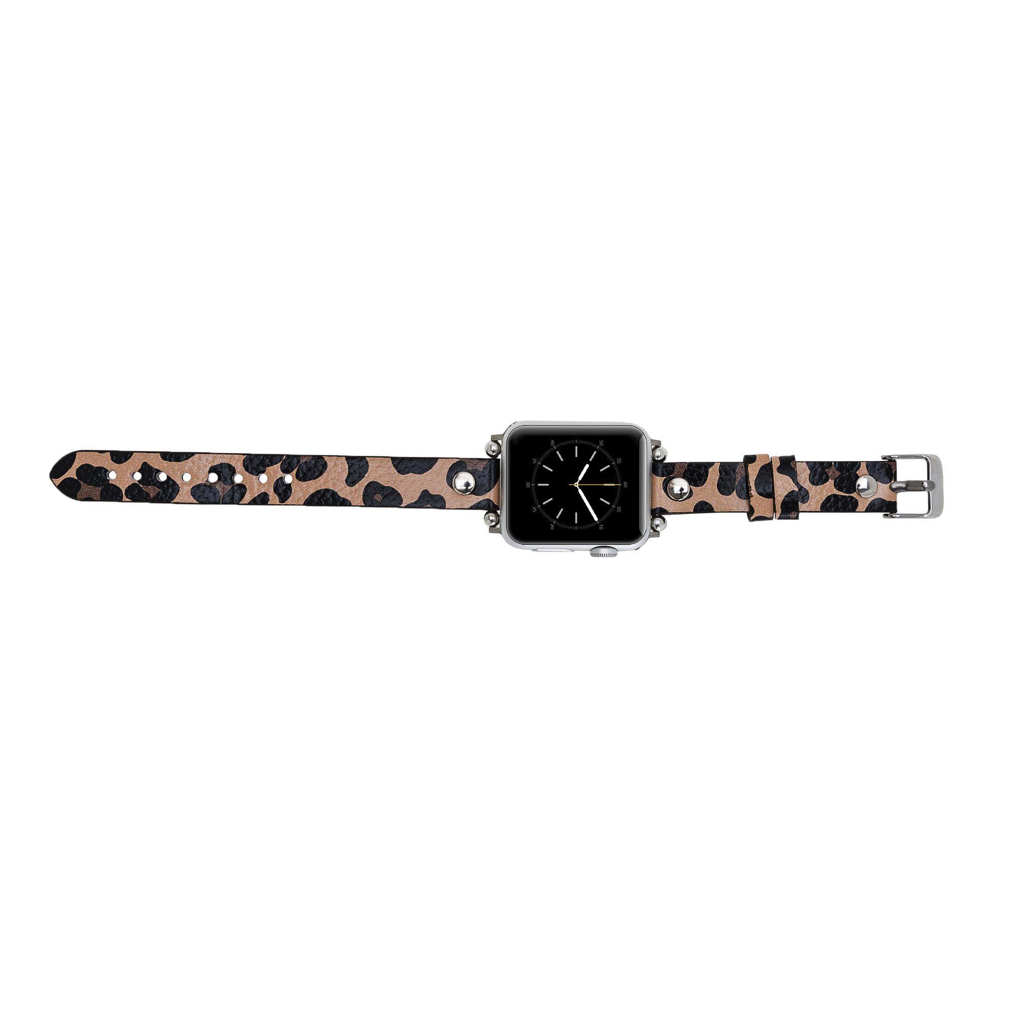 Lederarmbänder für Apple Watch – Ferro Silver Trok Style