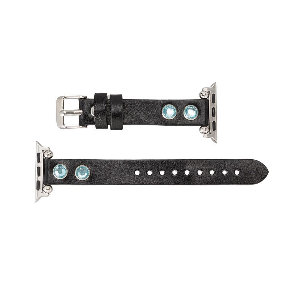 Lederarmbänder für Apple Watch – Ferro-Solitär-Diamant-Design