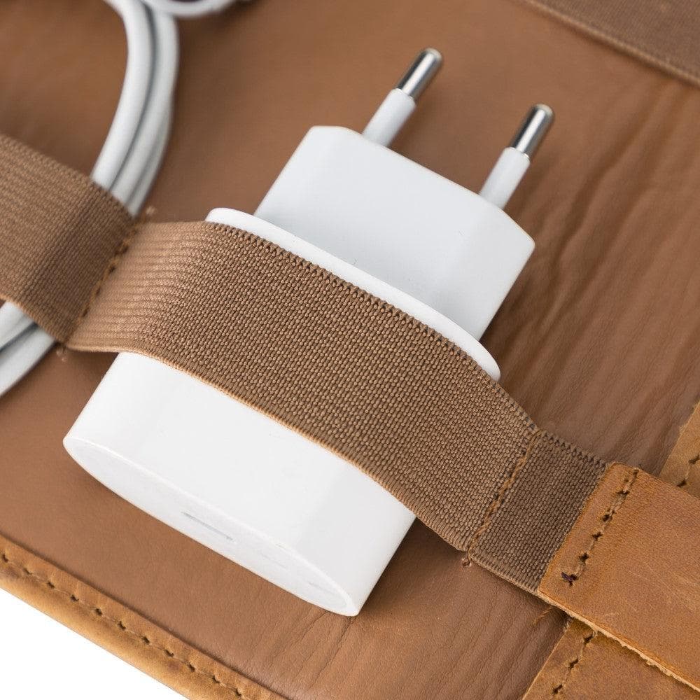 Kabelorganizer aus echtem Leder