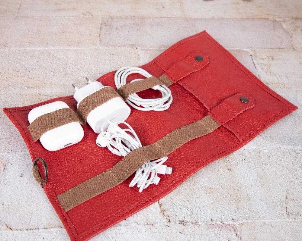 Kabelorganizer aus echtem Leder