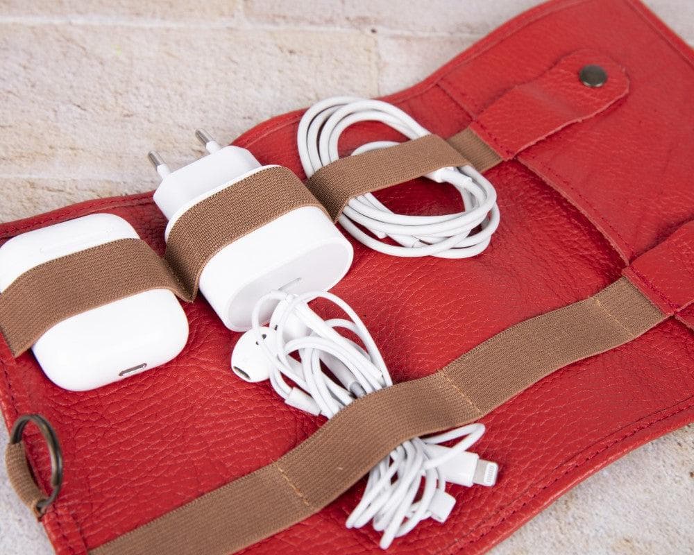 Kabelorganizer aus echtem Leder
