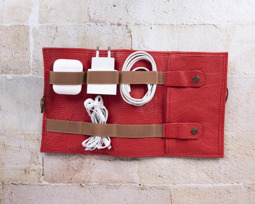 Kabelorganizer aus echtem Leder