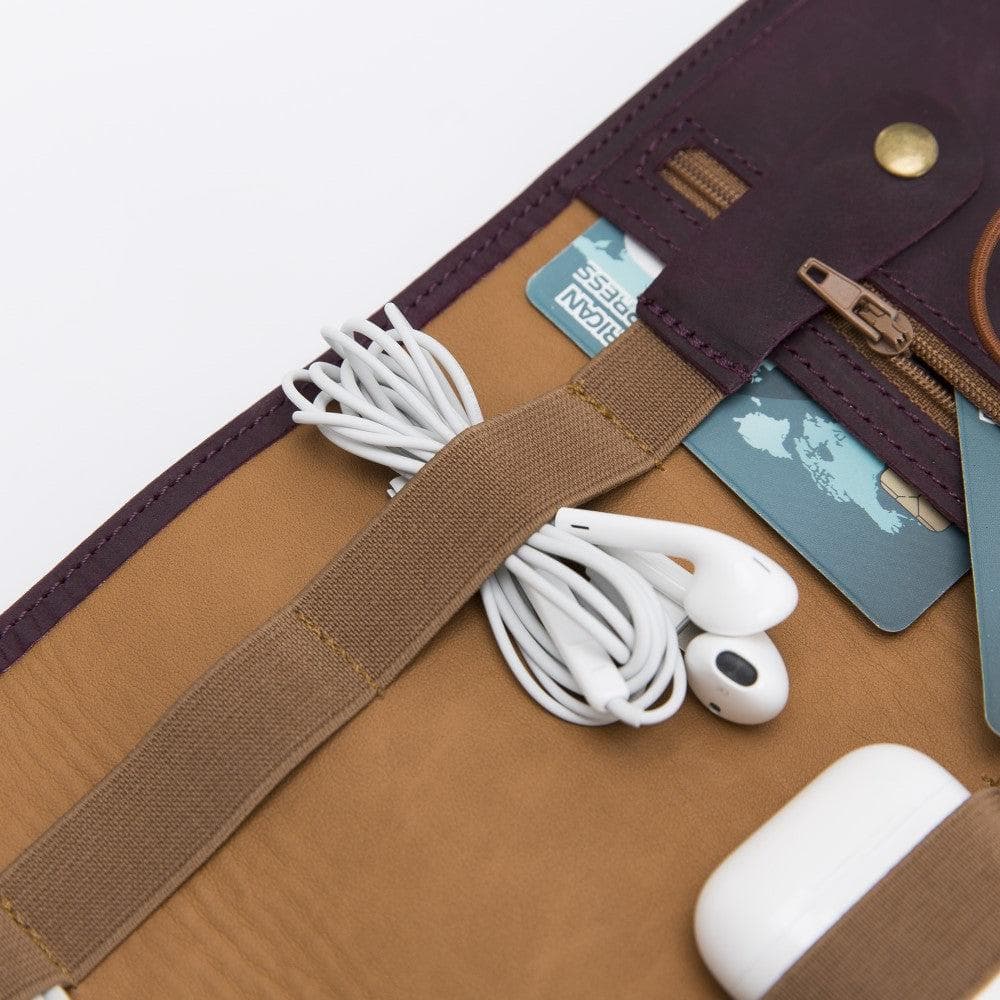 Kabelorganizer aus echtem Leder