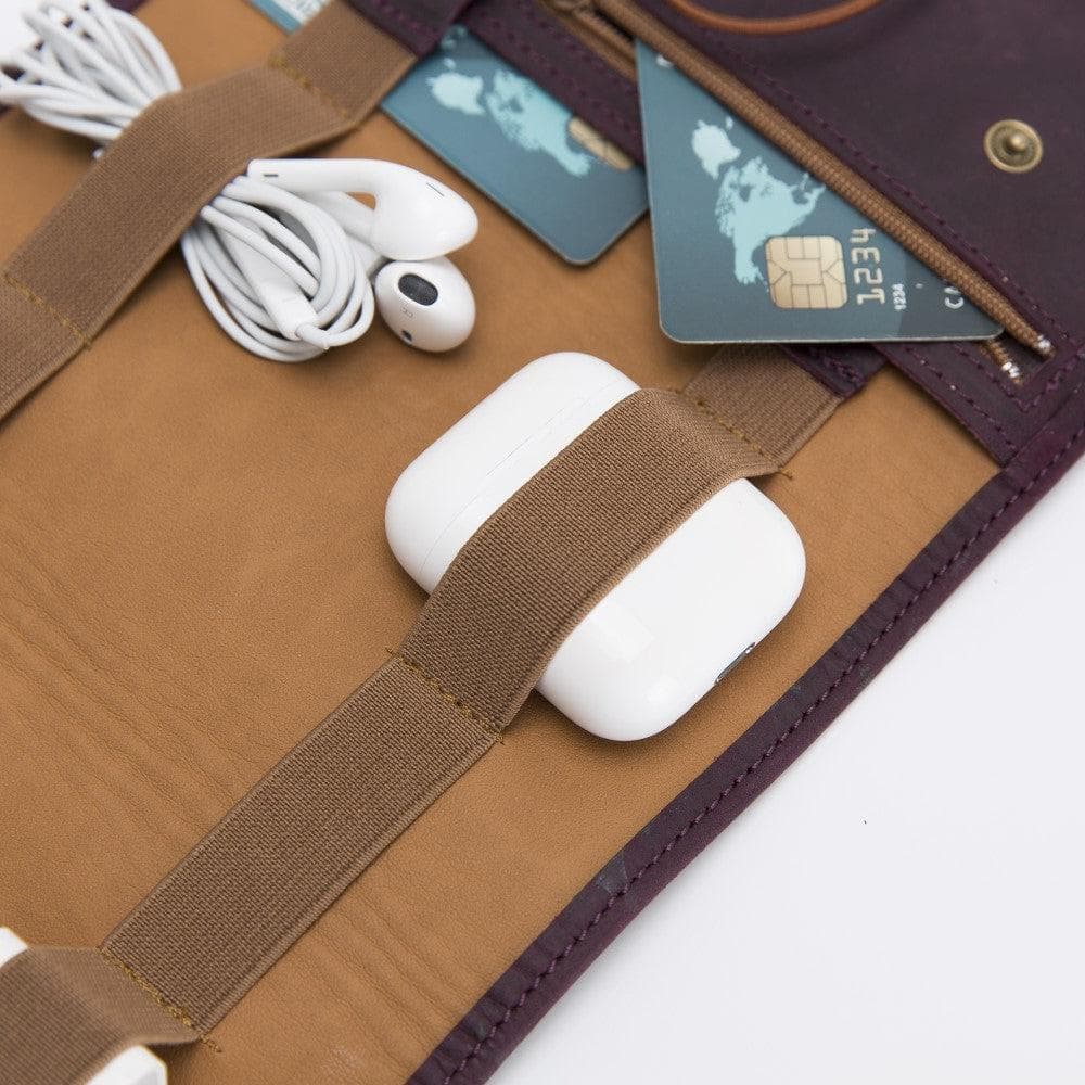 Kabelorganizer aus echtem Leder