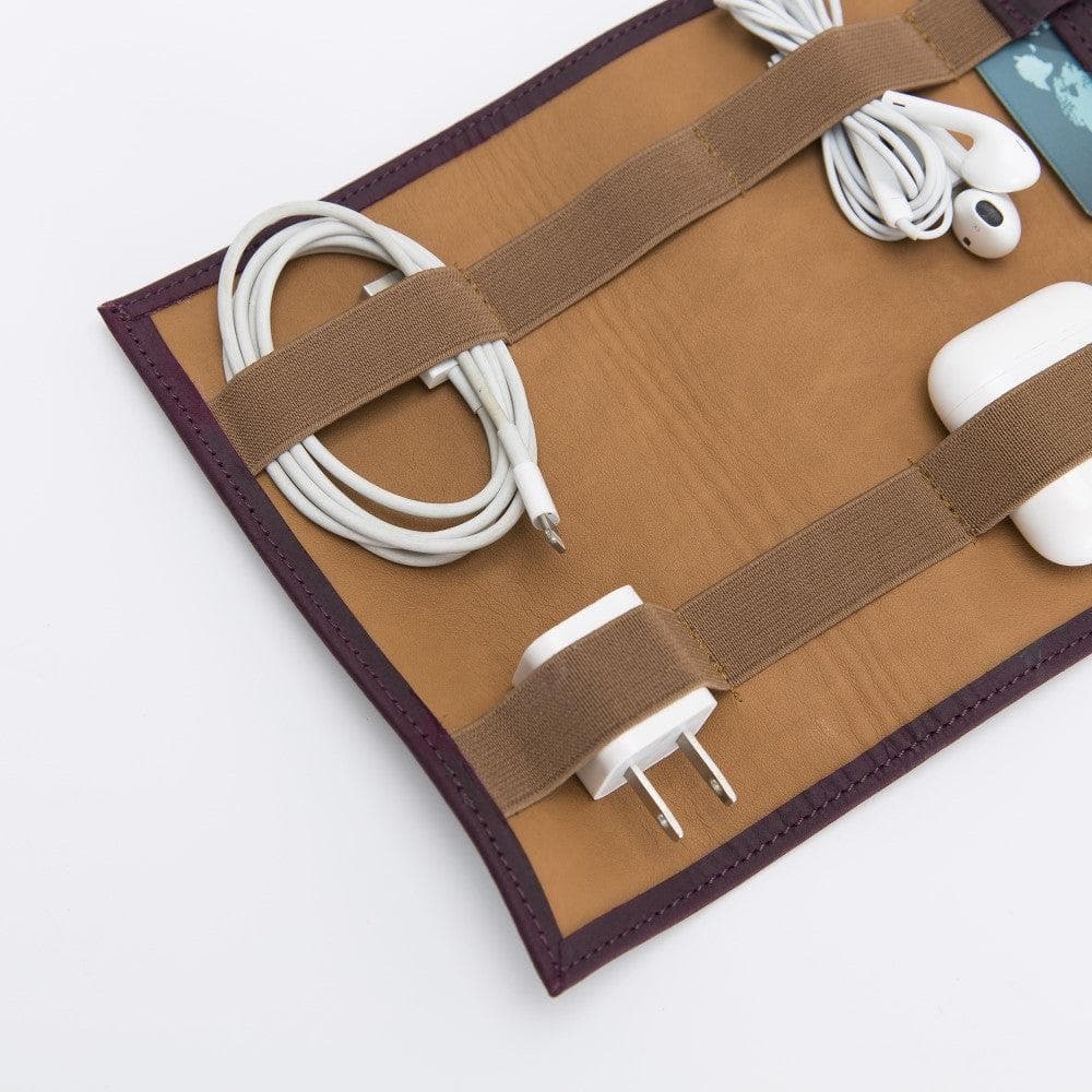 Kabelorganizer aus echtem Leder