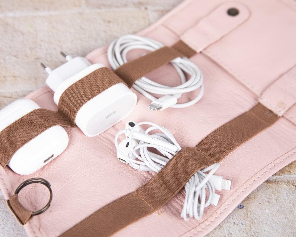 Kabelorganizer aus echtem Leder