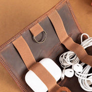 Genuine Leather Cable Organizer