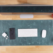 Schreibtischunterlage aus echtem Leder, 37 x 80