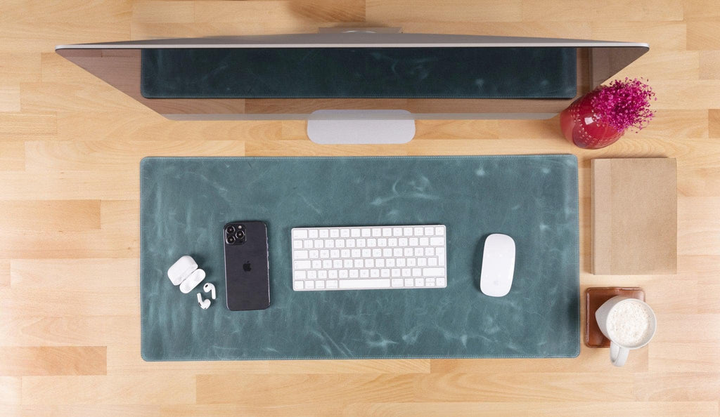 Genuine Leather Desk Mat 37x80