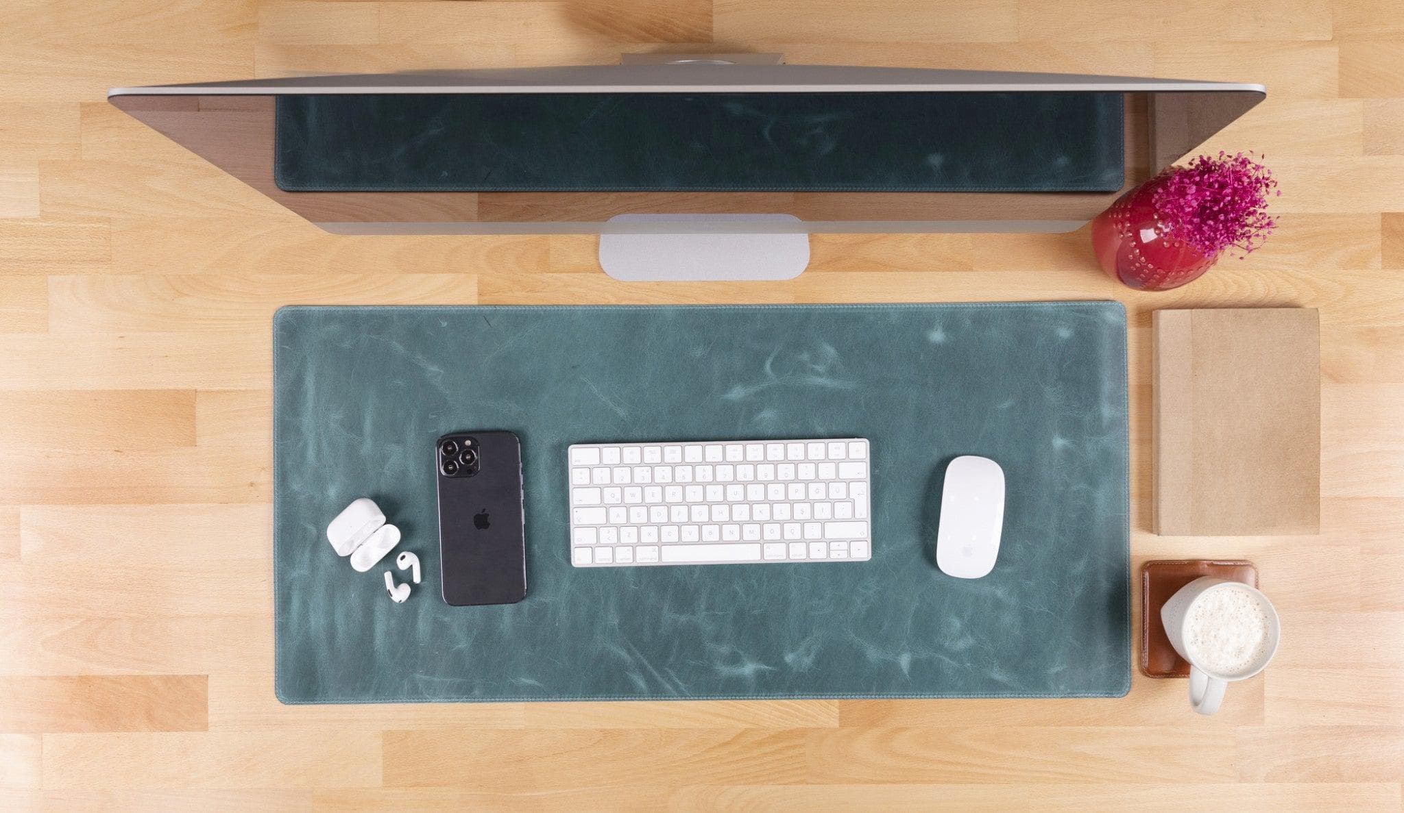 Genuine Leather Desk Mat 37x80