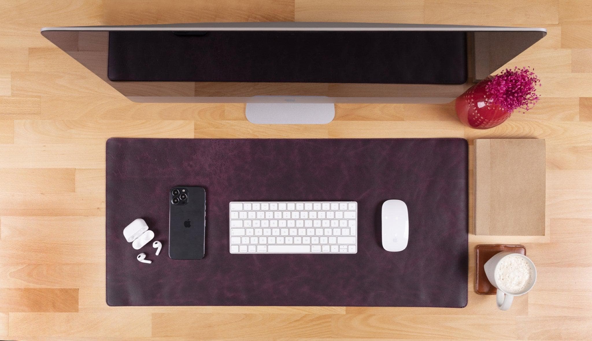 Genuine Leather Desk Mat 37x80