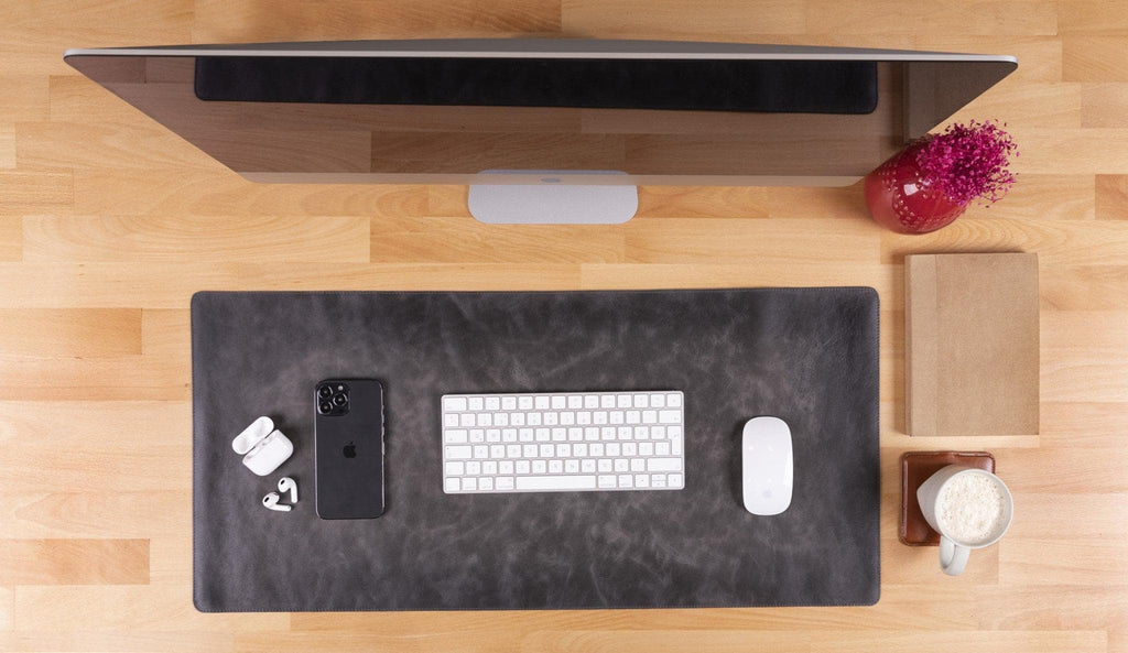 Genuine Leather Desk Mat 37x80