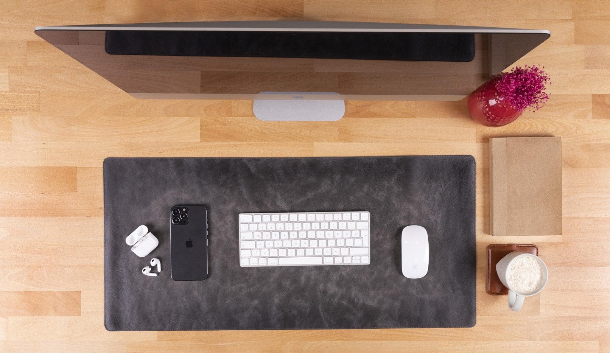 Genuine Leather Desk Mat 37x80