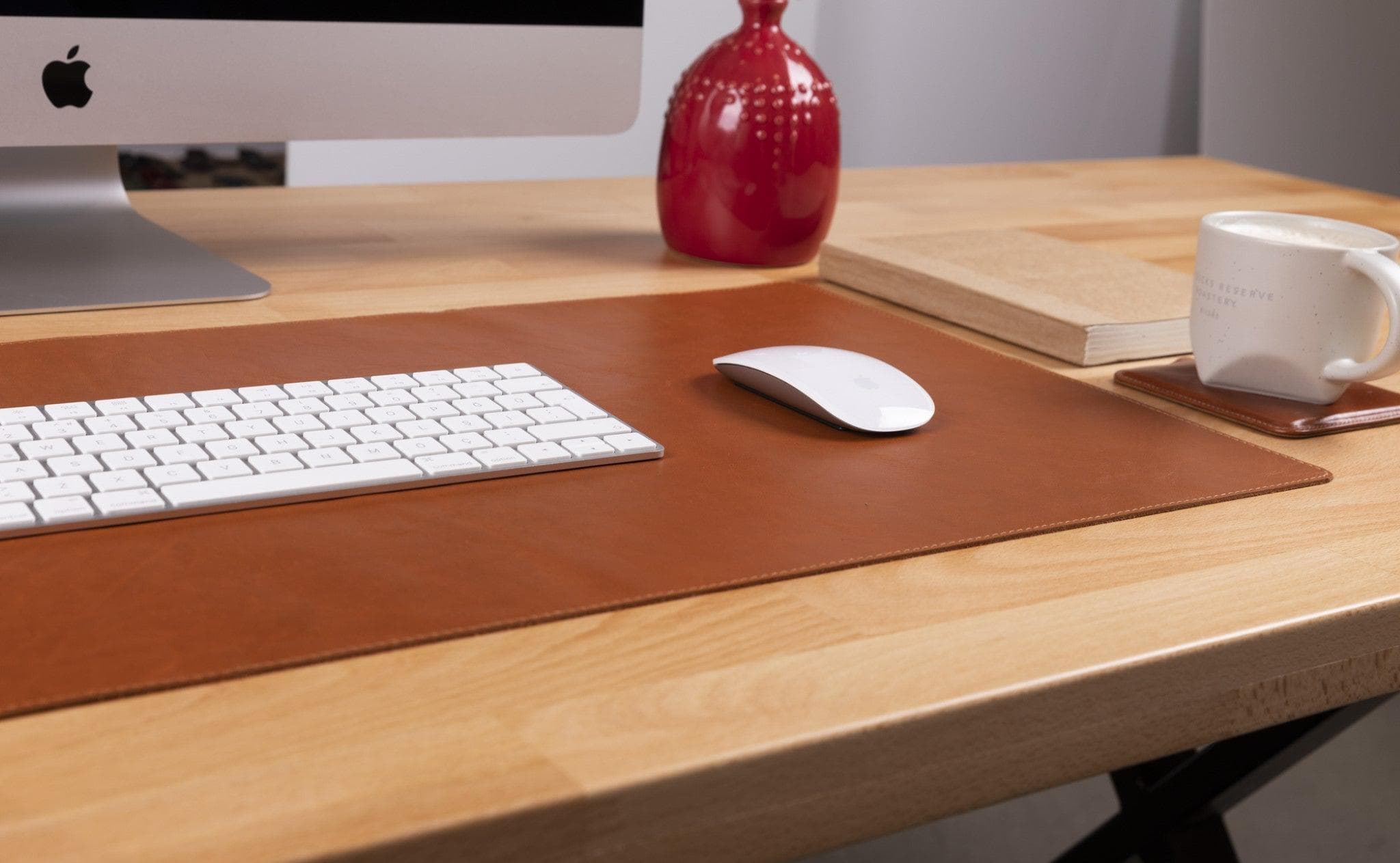Genuine Leather Desk Mat 37x80