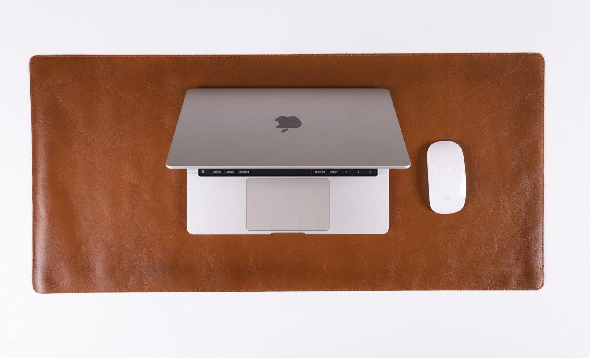 Schreibtischunterlage aus echtem Leder, 37 x 80