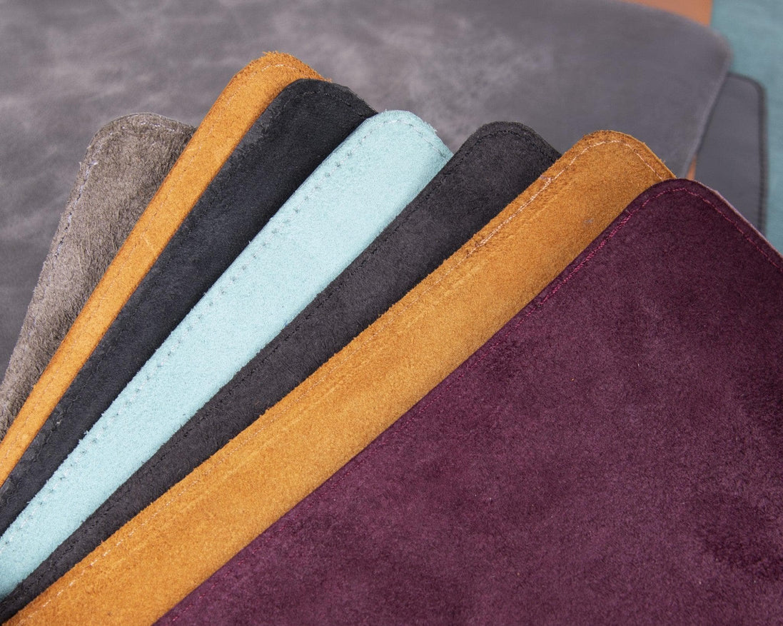 Schreibtischunterlage aus echtem Leder, 37 x 80