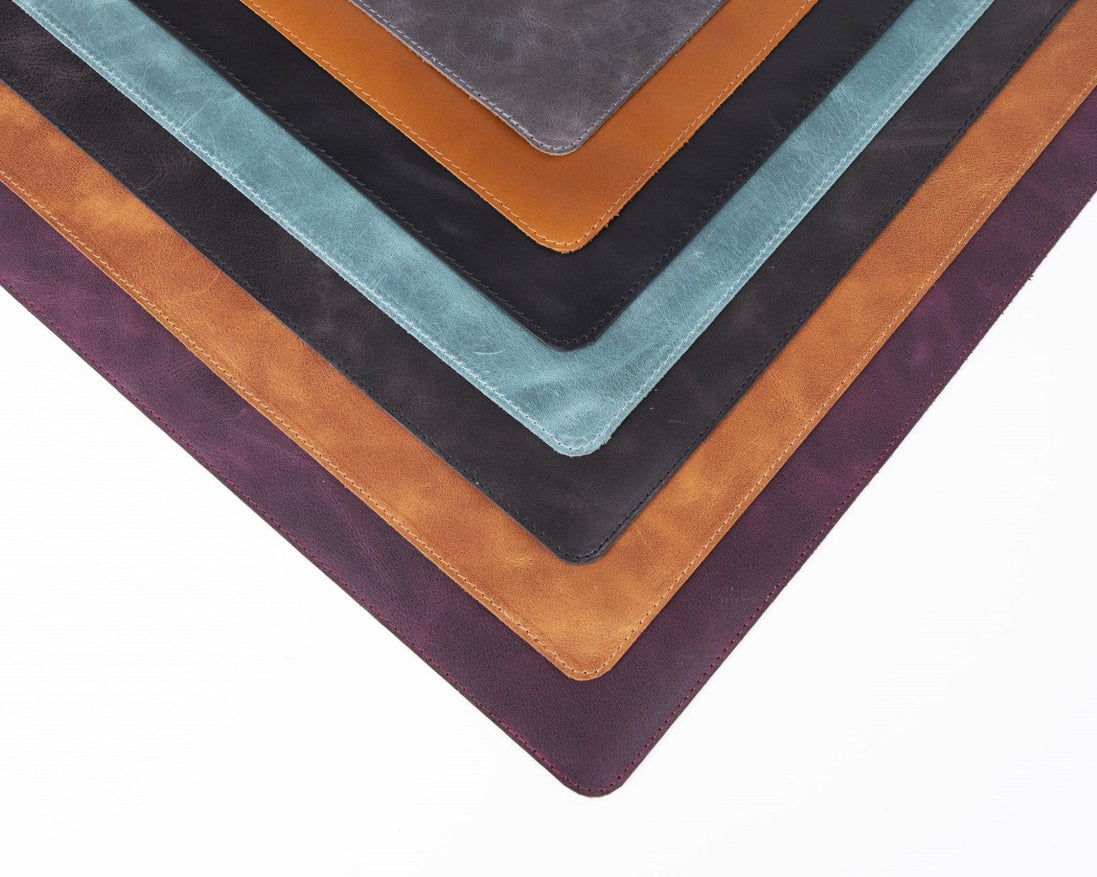 Schreibtischunterlage aus echtem Leder, 37 x 80