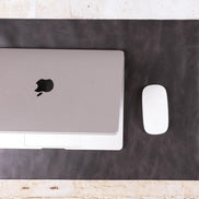 Schreibtischunterlage aus echtem Leder, 37 x 80