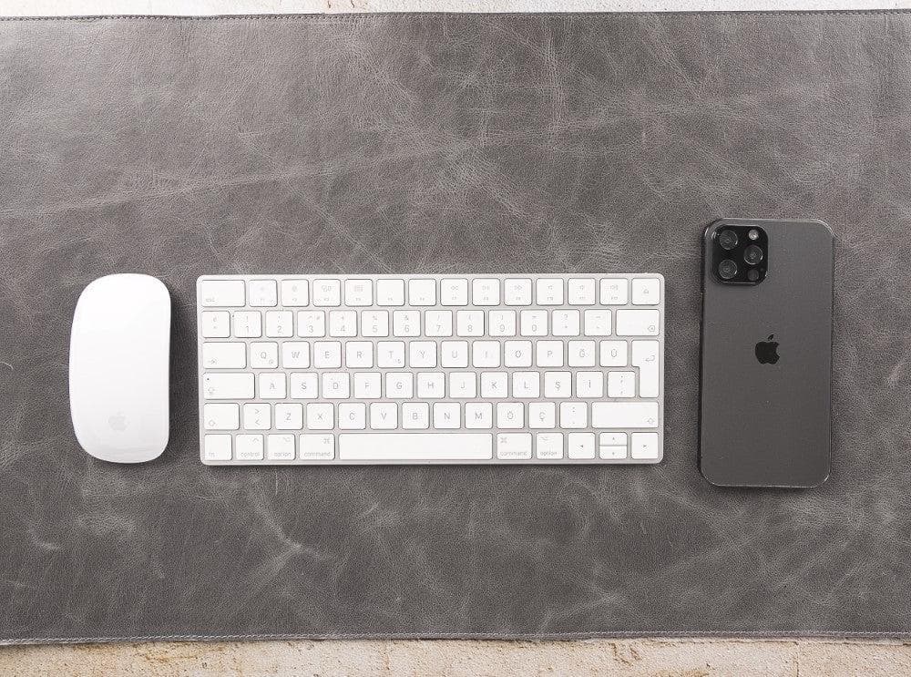 Schreibtischunterlage aus echtem Leder, 37 x 80