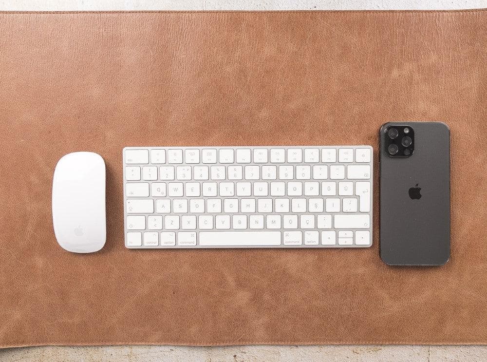 Schreibtischunterlage aus echtem Leder, 37 x 80