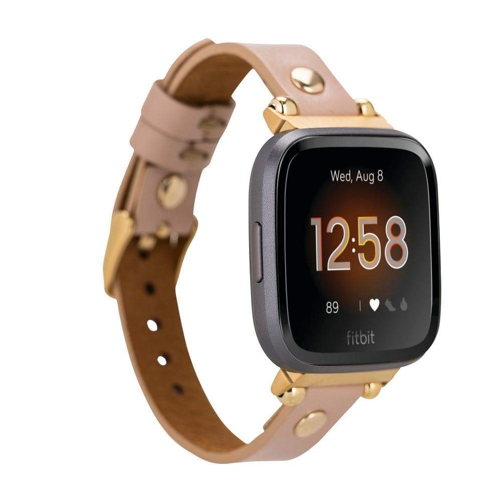 Fitbit-Armbänder aus Leder – Ferro Gold Trok-Stil