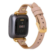 Fitbit-Armbänder aus Leder – Ferro Gold Trok-Stil