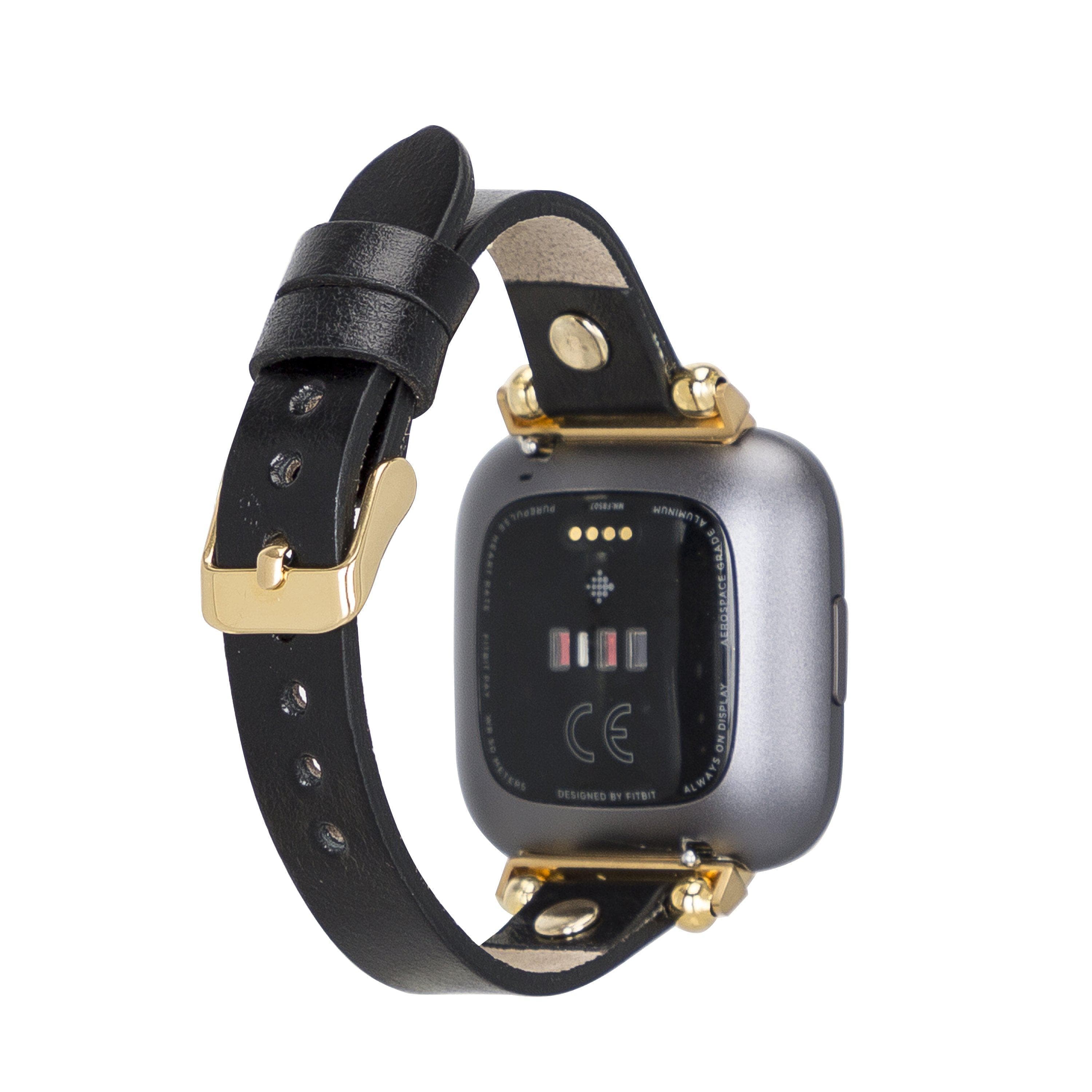 Fitbit-Armbänder aus Leder – Ferro Gold Trok-Stil