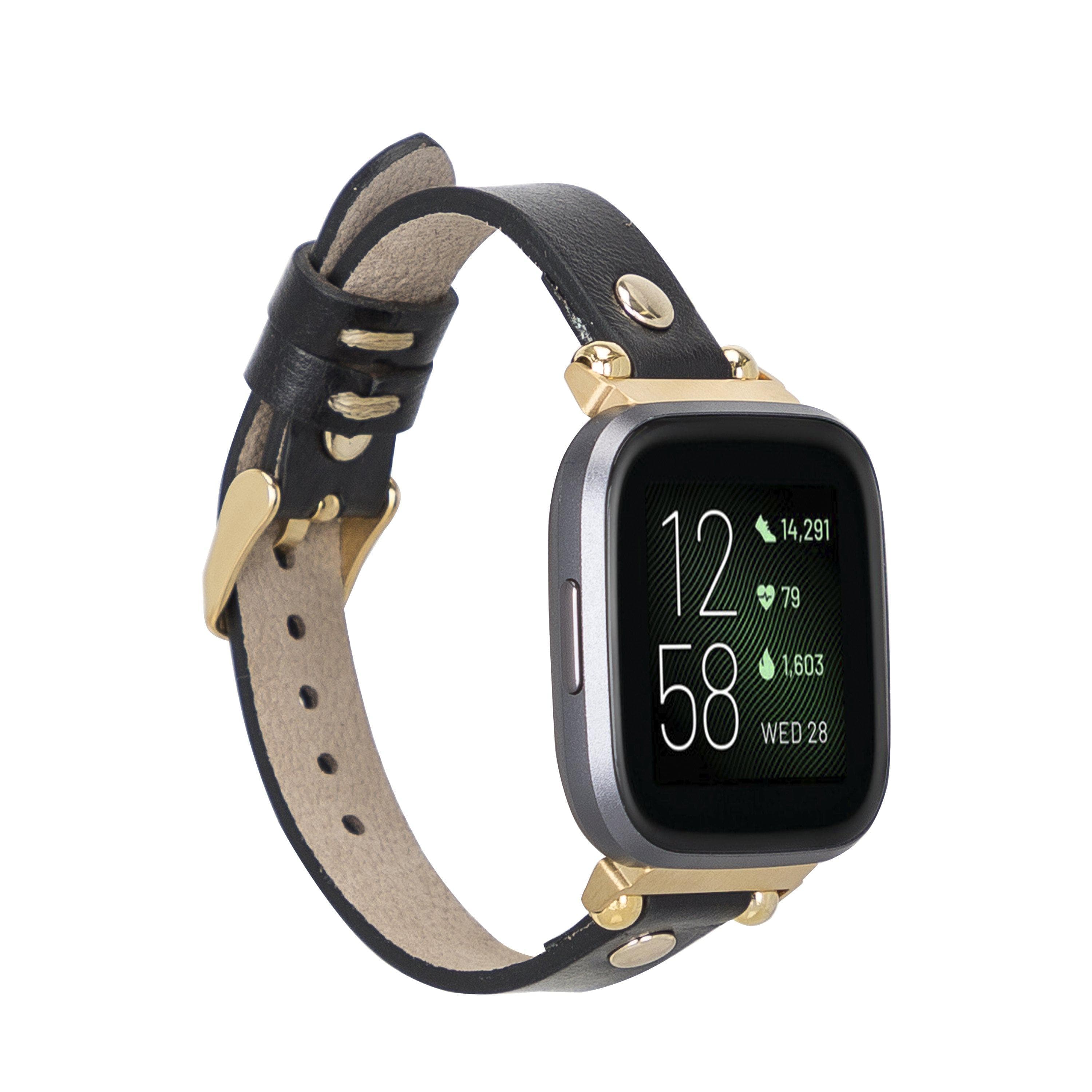Fitbit-Armbänder aus Leder – Ferro Gold Trok-Stil