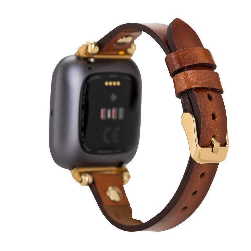 Fitbit-Armbänder aus Leder – Ferro Gold Trok-Stil