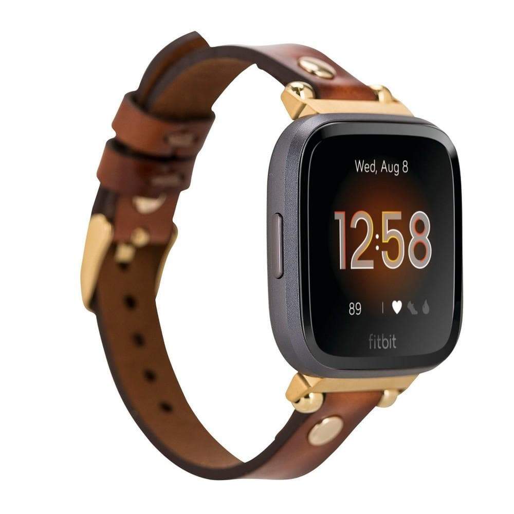 Fitbit-Armbänder aus Leder – Ferro Gold Trok-Stil