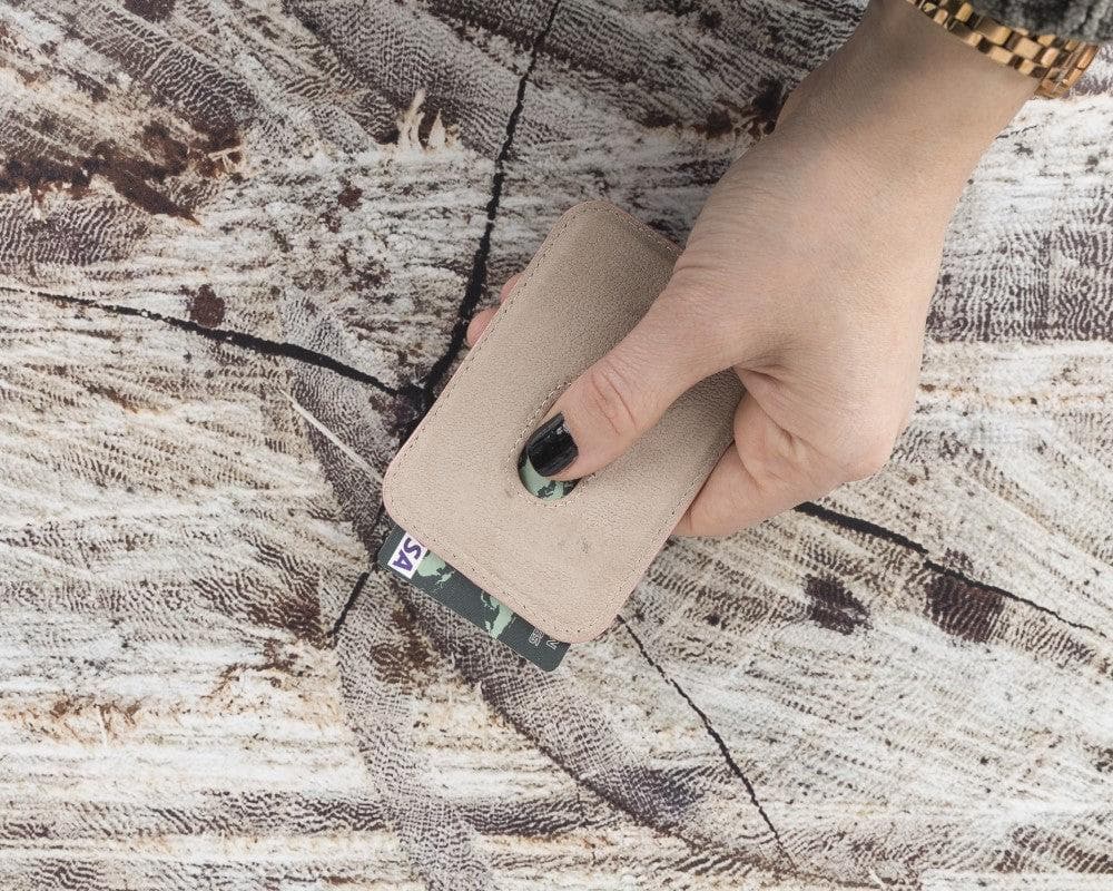 Maggy NE Magnetischer Kartenhalter aus echtem Leder