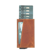 Mondello Pop-Up-Kartenhalter aus echtem Leder