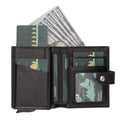 Palermo Zip Mechanical Genuine Leather Card Holder