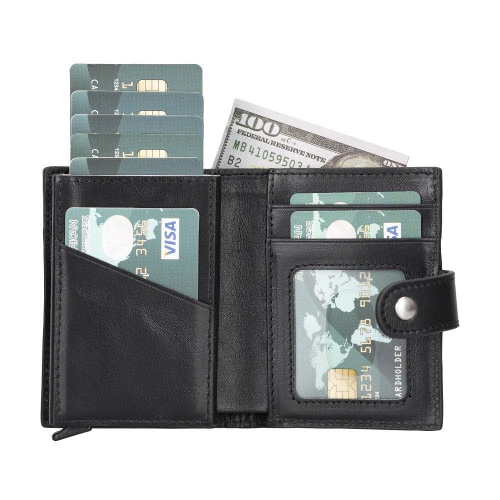 Palertag Zip Mechanical Genuine Leather Card Holder