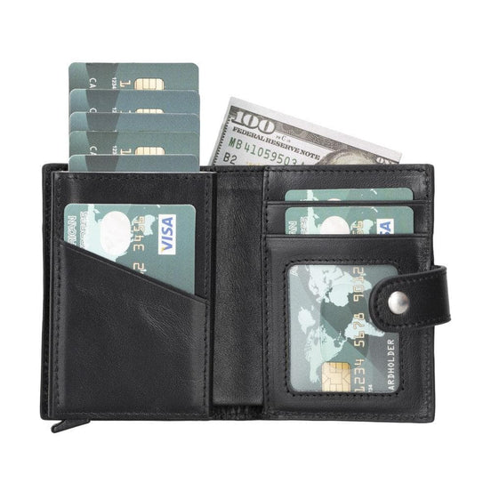 Palertag Zip Mechanical Genuine Leather Card Holder