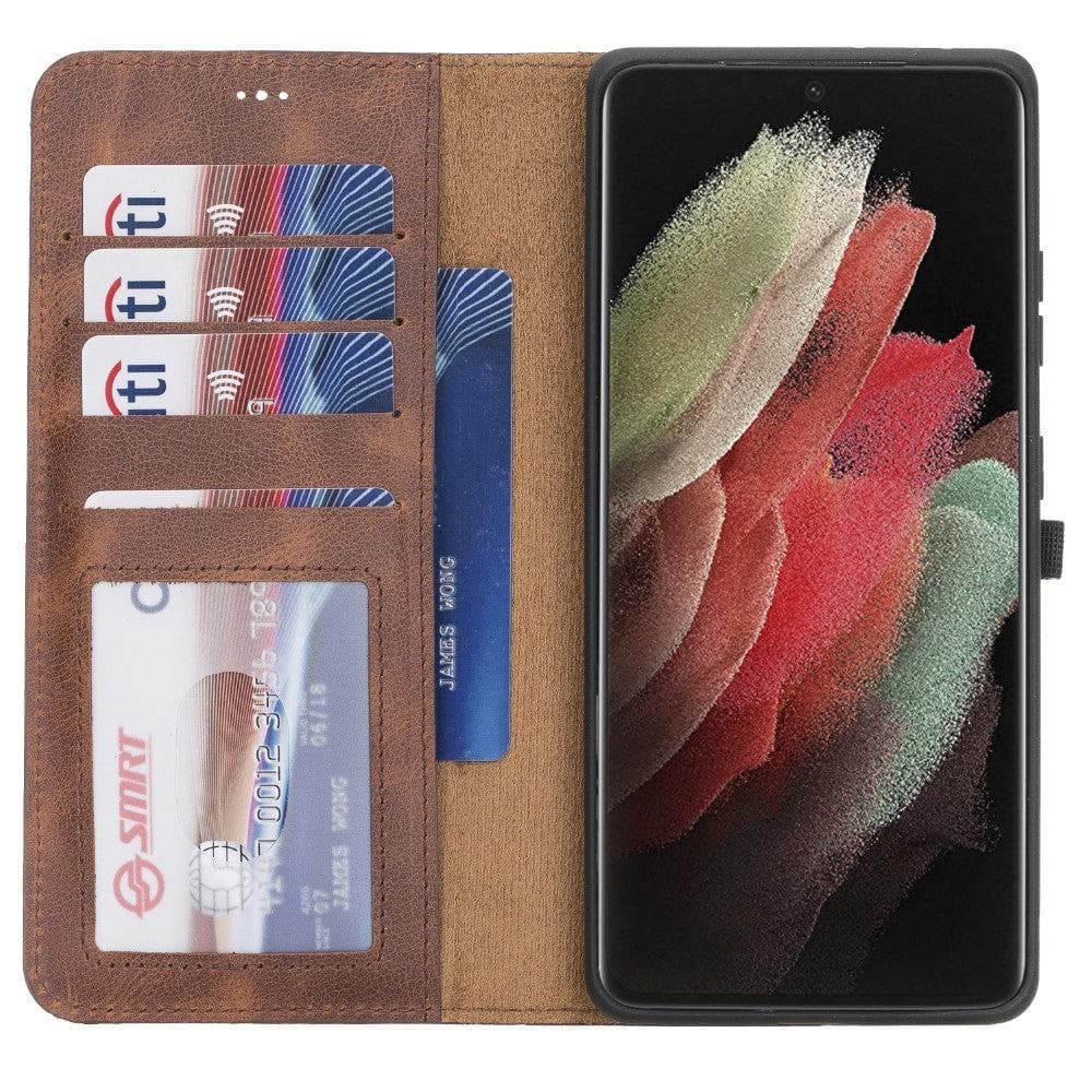 Abnehmbare Lederhülle für Samsung Galaxy S21 Serie / MW