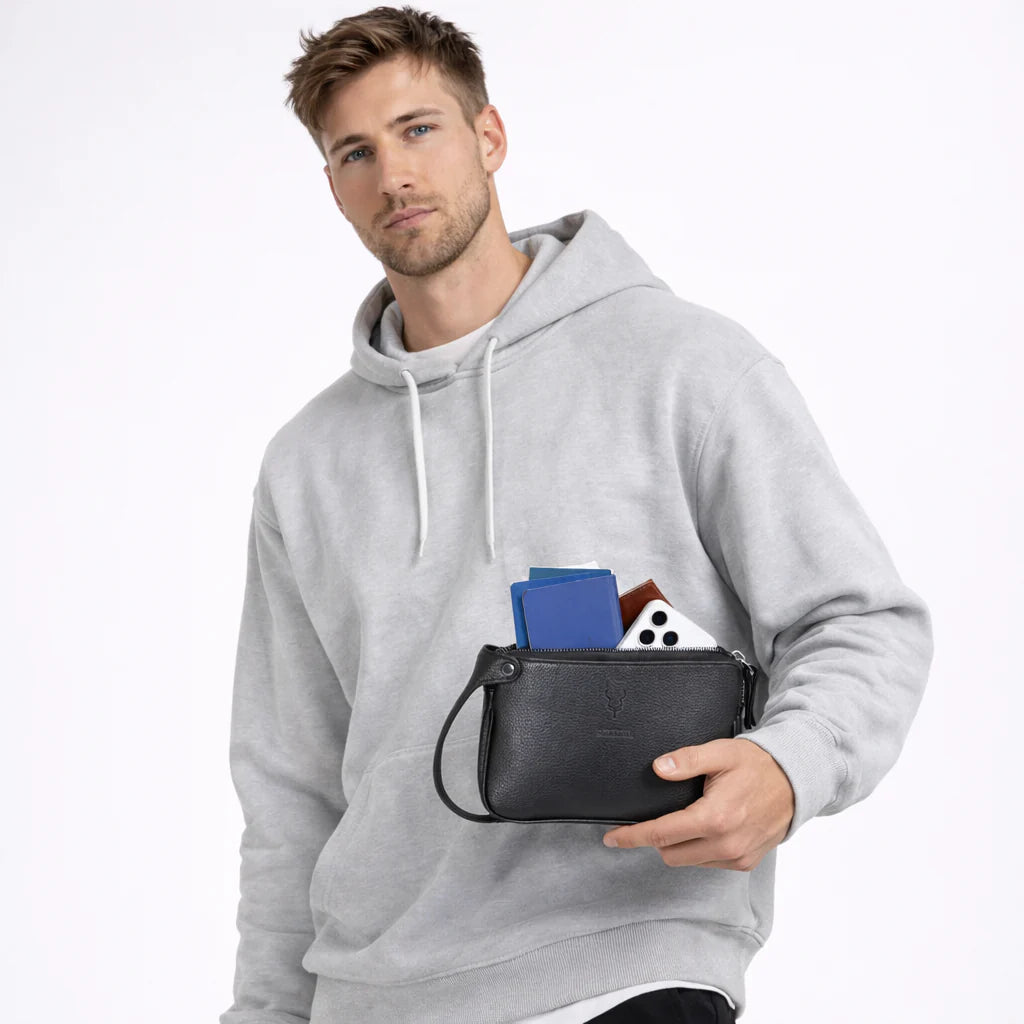 Herrenhandtasche aus Carrera Valdiero Leder