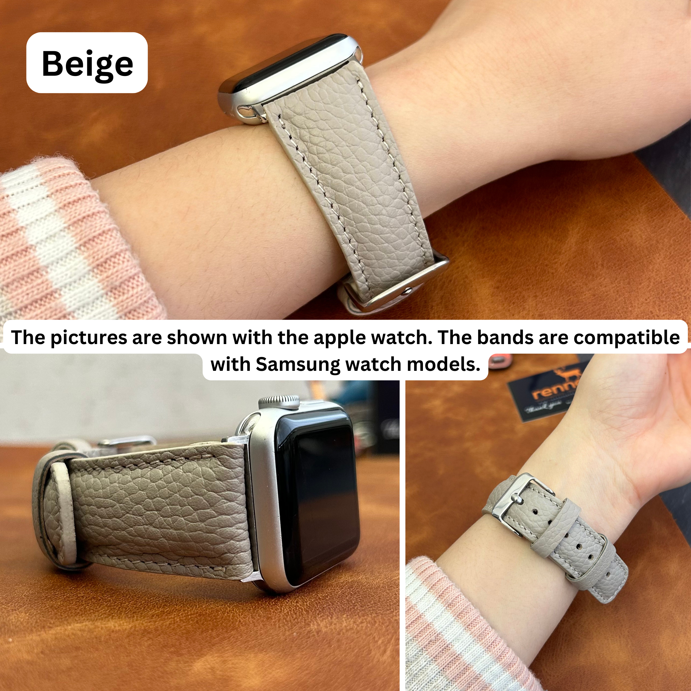 Lederarmbänder für Damen, passend für Samsung Smartwatches