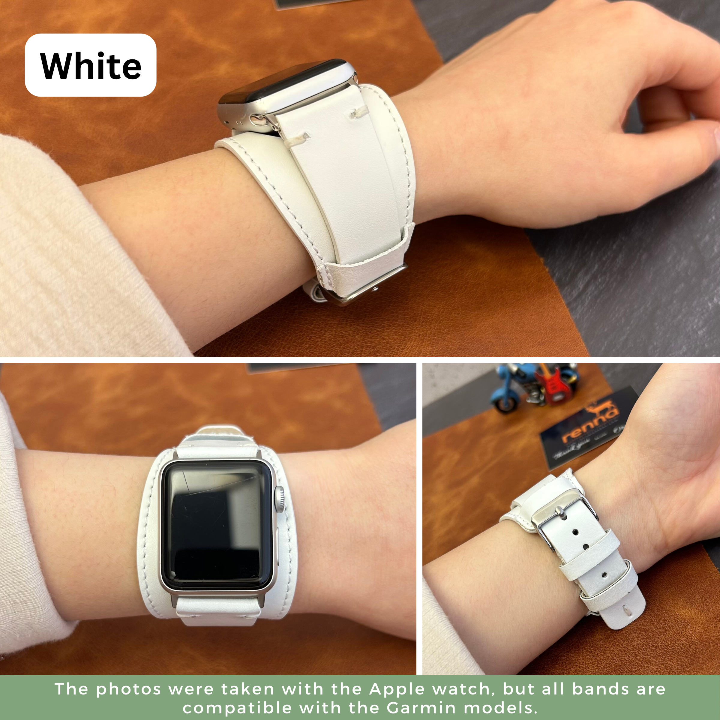 Pulsar-Manschettenarmbänder aus Leder für alle Garmin Smartwatches