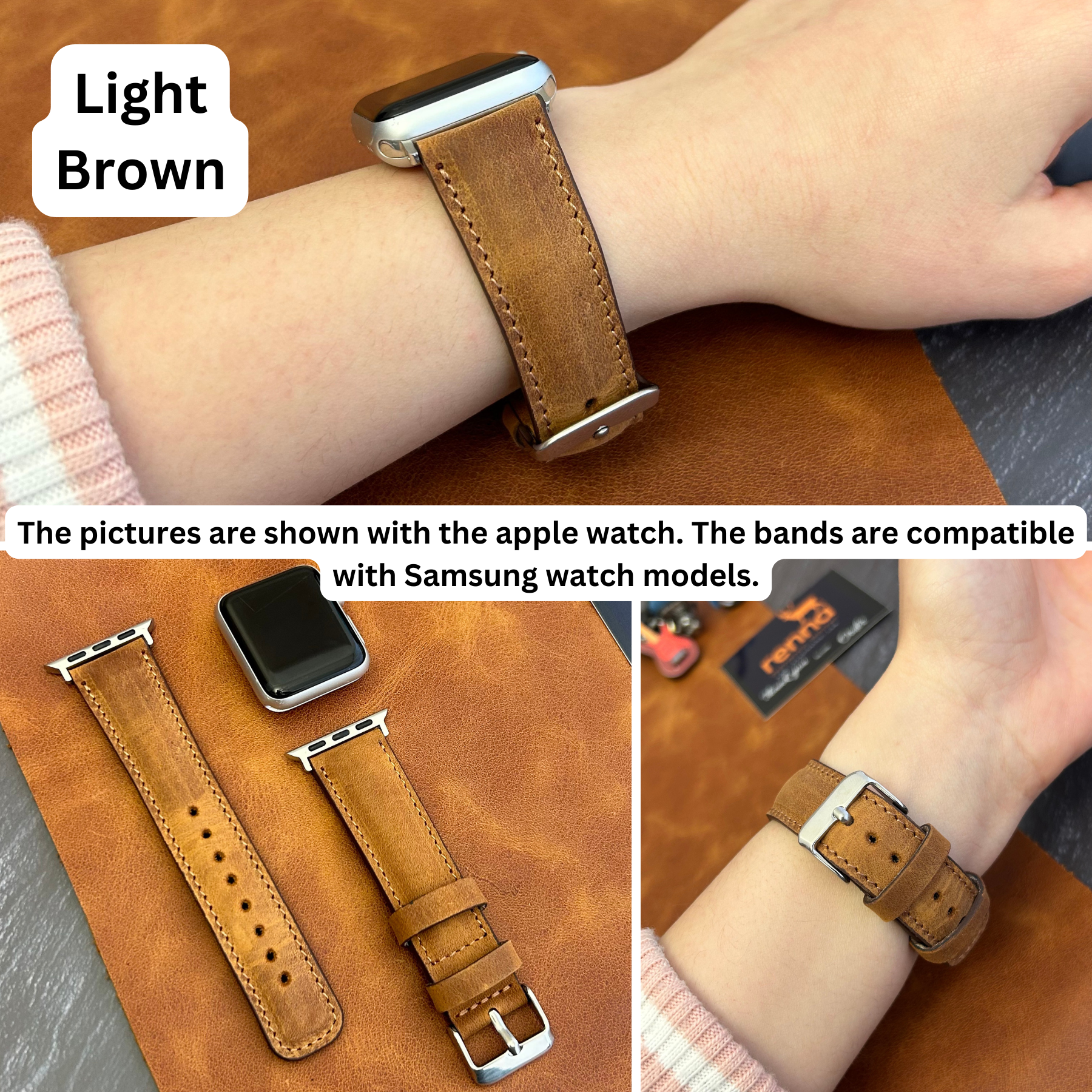 Classic Leather Bands for Samsung Smart Watches