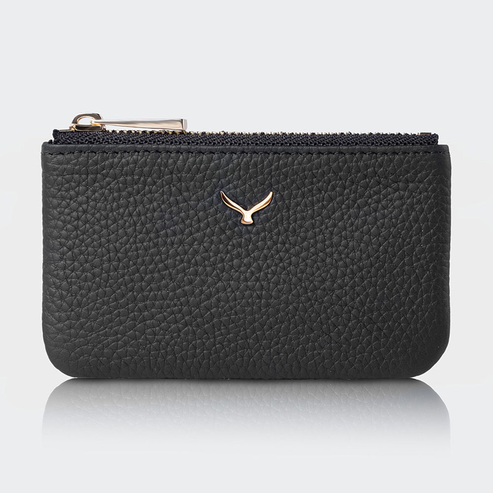 3002 Unisex Leather Coin Purse With Zipper