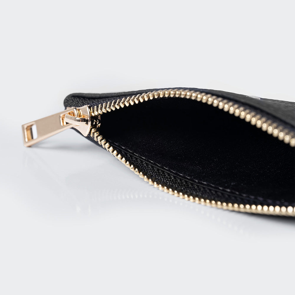 3002 Unisex Leather Coin Purse With Zipper