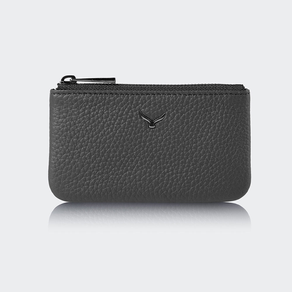 3002 Unisex Leather Coin Purse With Zipper