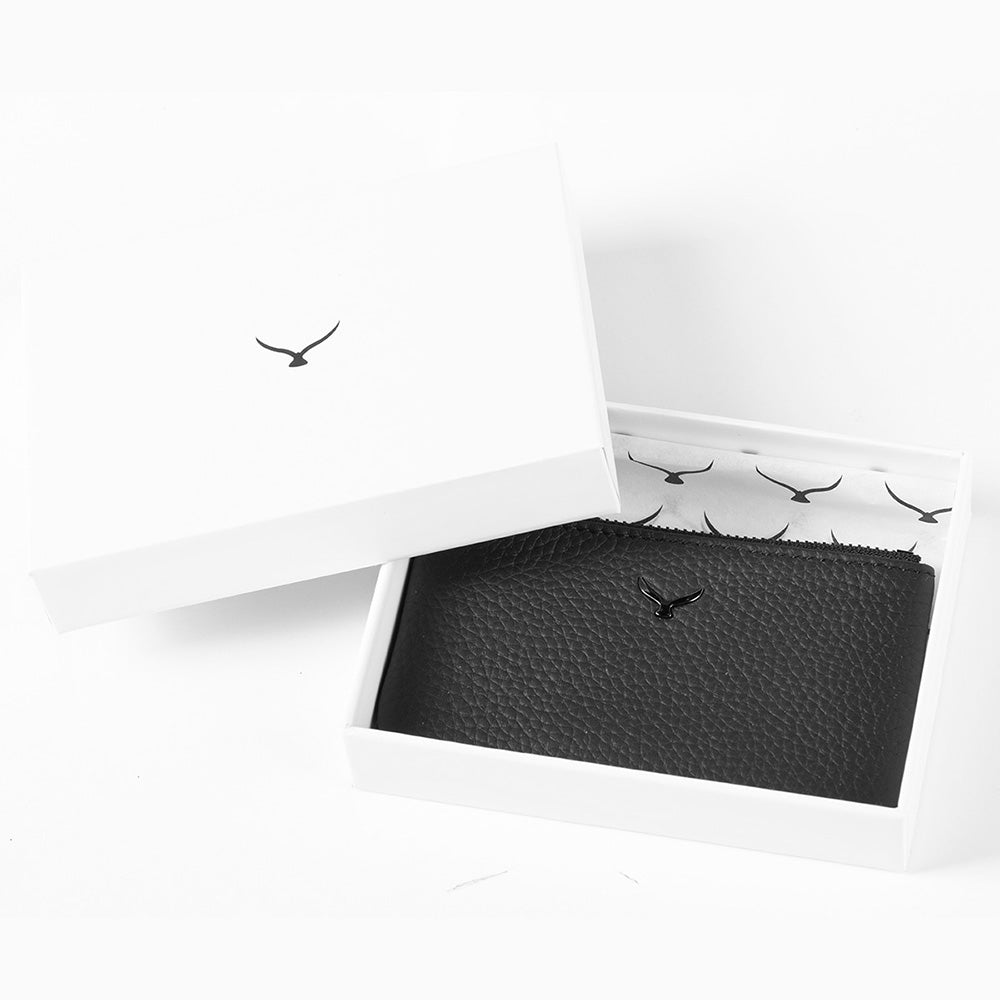 3002 Unisex-Geldbörse aus Leder mit Reißverschluss
