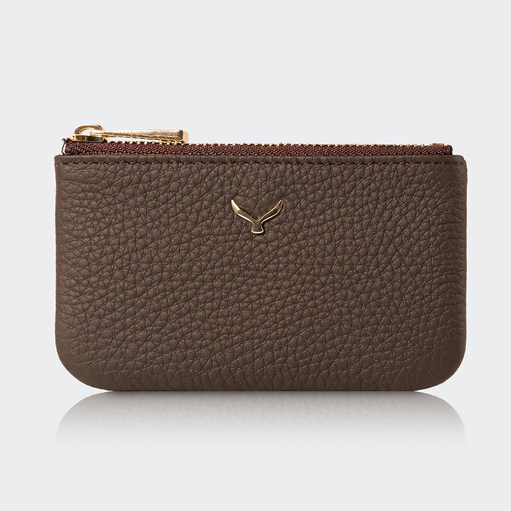 3002 Unisex Leather Coin Purse With Zipper
