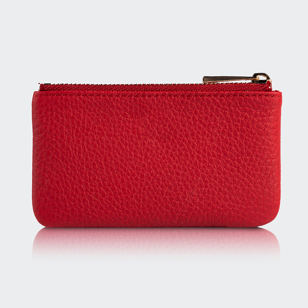 3002 Unisex Leather Coin Purse With Zipper