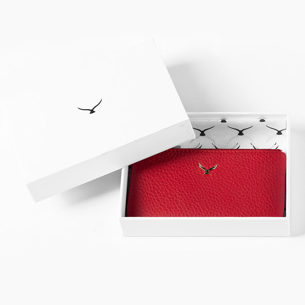 3002 Unisex Leather Coin Purse With Zipper